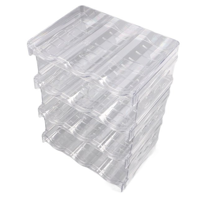 4 Pack Stackable Cup Organizer, Water Bottle Organizer Bottom Sunken Detachable Easy Installation For Champagne
