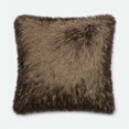 thumbnail image 2 of Loloi 22" Square Polyester Down Throw Pillow in Dark Brown, 2 of 2