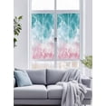 thumbnail image 4 of Sun Blocking Glass Window Film, Pink Turquoise Ombre Window Privacy Film Frosted, Abstract Beach Waves Gradient Reusable Windows Privacy Sticker for Home Decor, Nursery, 23.6 x 78.7 Inches, 4 of 9