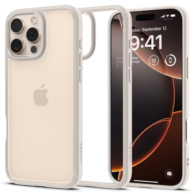Funda Spigen Ultra Hybrid Anti-Amarillamiento para iPhone 16 Pro Max