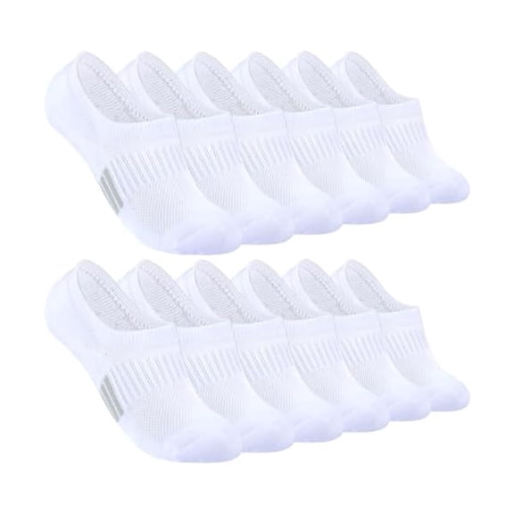 Eryueer No Show Womens Cushioned Athletic Ankle Socks - Running Low Cut Socks 4/6 Pairs Size 5-11