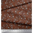thumbnail image 3 of Soimoi Poly Georgette Fabric Leaves & Floral Block Print Sewing Fabric Yard 42 Inch Wide, 3 of 3