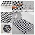 thumbnail image 6 of Black and White Plaid Bath Mat 3 Piece Bathroom Rug Set, Farmhouse Checkered Buffalo Non Slip Bath Rug Contour Mat and Toilet Lid Cover, Absorbent Shower Mats Soft Bath Rugs and Mats Sets, 6 of 8