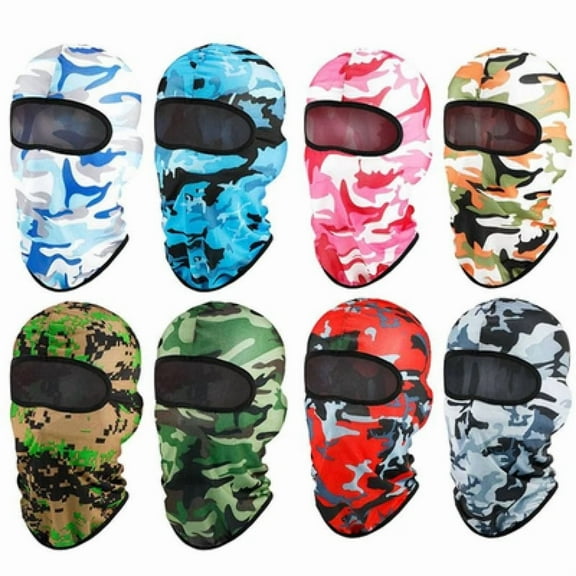 8Pc Balaclava Face Mask Uv Protection Ski Sun Hood Tactical Masks For Men Women