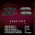 thumbnail image 2 of Metrix Premium Chassis Parts Front Semi-Metallic Disc Brake Pad Set D1374-D1338 Fits Nissan Juke, Maxima, Rogue, Rogue Select, Sentra, Suzuki Kizashi, 2 of 9