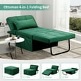 thumbnail image 6 of Ainfox Ottoman Chair Lounger Bed，4 in 1 Convertible Single Sofa Couch Futon Bed, 71''L x 34''W (Green), 6 of 7
