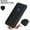 Black, variant on Cricket Ovation Phone Case, Military Grade 6 Feet Drop Test Protection Dual Layer Cover-Red