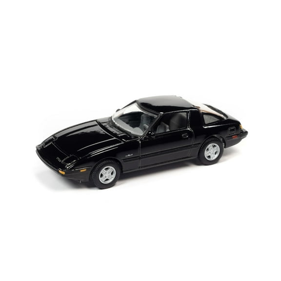 1981 Mazda RX7, Brilliant Black - Johnny Lightning JLCG027/48A - 1/64 Scale Diecast Model Car