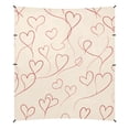 thumbnail image 2 of Portable Beach Tent Sun Shelter With Ground Pegs Water And Wind Resistant Sun Shade Canopy Angle Adjustable Hearts on Lines, 2 of 7