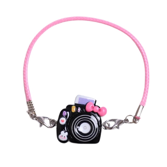 Mini cámara de muñeco de peluche Hugo accesorios creativos y modernos para muñecas Negro