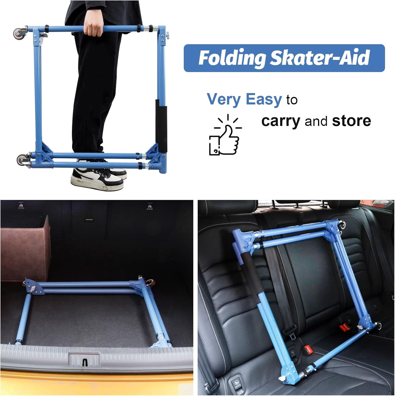 GanFindX Folding Skater Aid Roller Skate Trainer for Kids Toddler Adjustable Height