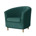 thumbnail image 4 of ATJIA Velvet Club Chair Slipcover 2 Piece Stretch Barrel Chair Covers Accent Chair Cover Removable Couch Furniture Protector, 4 of 10