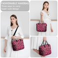 thumbnail image 6 of Black and Pink Leopard Print Insulated Leakproof Lunch Box for Women, Large Lunch Bag for Tween Teen Adult, Loncheras Para Mujer for Work Beach Travel Picnic Camping, 6 of 6