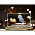 thumbnail image 3 of Victoria Crowned Pigeon 3D Engraved Crystal 3D Engraved Crystal Keepsake/Gift/Decor/Collectible/Souvenir, 3 of 6