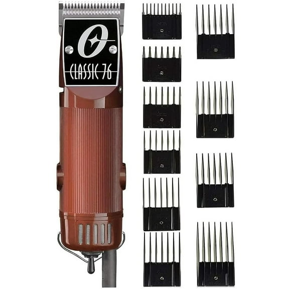OSTER Classic 76 Hair Clipper Bundle - 2 items, includes pack of 8 plastic comb blades