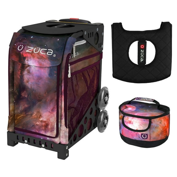 Zuca 18" Sport Bag - Galaxy with Lunchbox and Seat Cover (Black Frame)