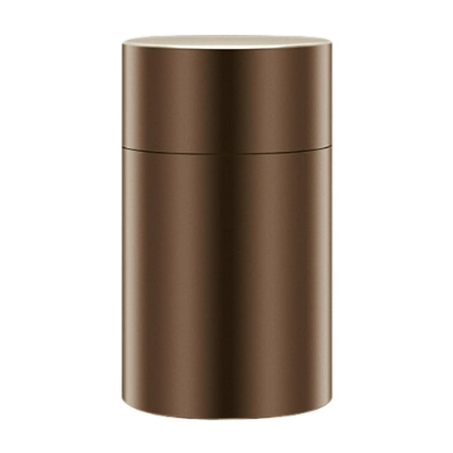 veasfak Pot de Rangement Scellé en Aluminium Simple Conteneur Étanche aux Odeurs pour Thé Café Sucre Marron