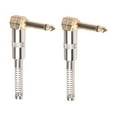 thumbnail image 2 of Rushawy 2x2Pieces Zinc Alloy 6.35mm Mono DIY Jack Plug for Guitar Mic Audio, 2 of 9