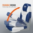 thumbnail image 6 of dokea Folding Boat Seats, 2-Pack High Back Captain Chairs for Fishing Boat, Canoe, Speedboat, 6 of 9