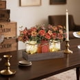 thumbnail image 2 of Huisuilinss 3 PCS Mason Jar Centerpiece Table Decorations,Mason Jar Table Centerpiece Decor,Spring Artificial Flowers Table Decorations With Wood Tray And Light For Home Kitchen Living Room, 2 of 6
