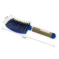 thumbnail image 4 of Premium Blue Vent Boar Bristle Hair Brush Vented Detangling Oversize Hair Brush for Thick Long Curly Hair, Curved Fast Blow Drying Brush for Women & Men, 4 of 7