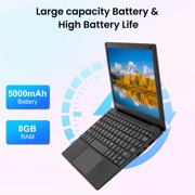 Portable Mini 10.1inch Education Laptop Computer, Windows11 Netbook, Intel Celeron N4000 CPU 8GB RAM 250GB SSD HD IPS Screen, Laptop Computer for Learning, Office Work