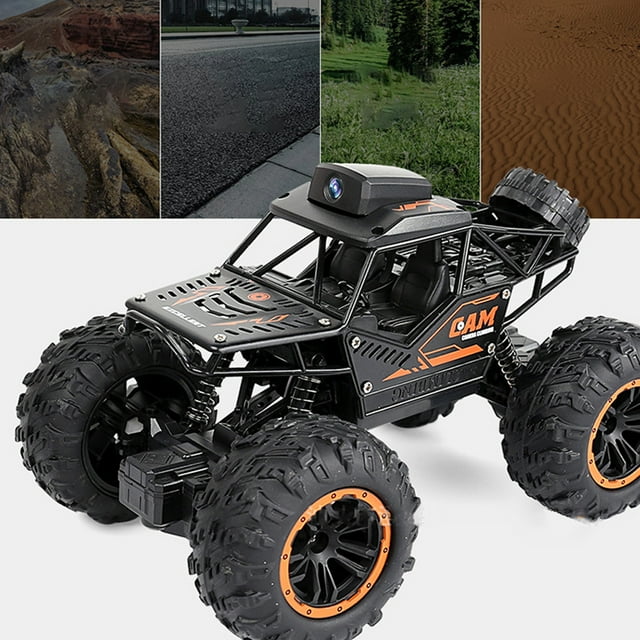 Voiture Télécommandée 2.4Ghz RC WiFi WiFi Caméra Caméra Alliage Tout-Terrain Camion Haute Vitesse Course Rapide Jouet Électrique pour Adolescents Adultes