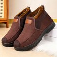 thumbnail image 5 of EKVAHL Men's Orthopedic Winter Boots, Slip‑On Faux Suede Insulated Snow Boots, Anti Slip Outdoor Cold Weather Daily Walking Boots Brown, 5 of 6