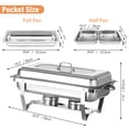 thumbnail image 2 of EVGTTI 8 Pack Chafing Dish Buffet Set,8Qt Rectangular 4×Half Pan+4×Full Pan Stainless Steel Catering Warmer Set with Water Pan for Parties, Events, Wedding, Camping, Dinner, 2 of 6