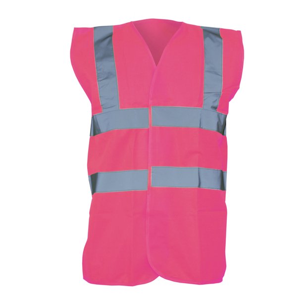 Yoko- Chaleco reflectante Modelo Premium unisex (Paquete de 2) (Frambuesa)