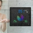 thumbnail image 2 of Riwcyla Bathroom Digital Waterproof & Humidity Meter Hygrometer LCD Display UpperLower Limit Dual Alarms with Snooze Function Countdown, 2 of 6
