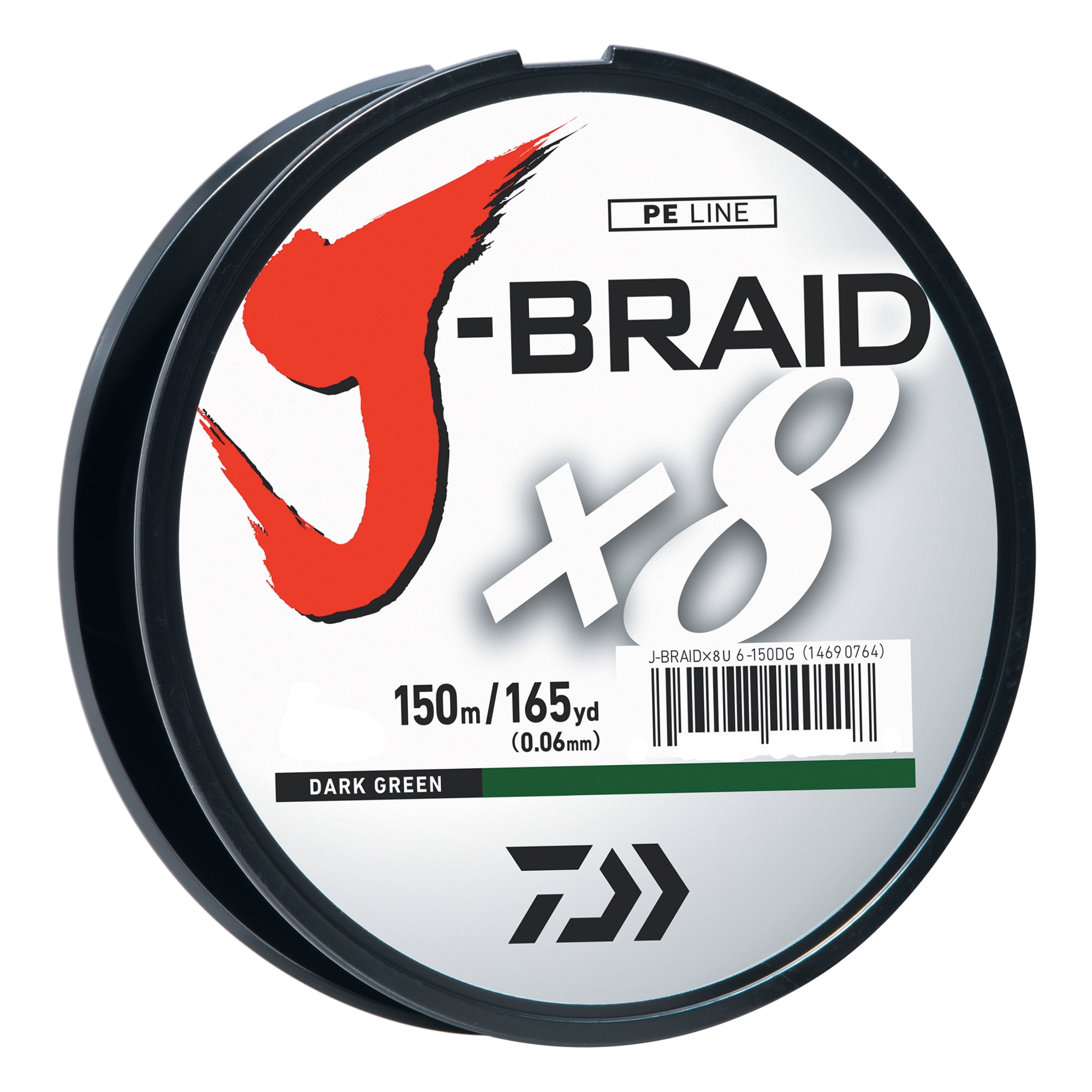 Daiwa J-Braid X8 Braided Line (165 yd) Dark Green