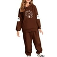 thumbnail image 3 of MKOSPLRT 2 Pieces Girls Outfits Halloween Sweatsuits Pant Set Long Sleeve Athletic Hoodies and Sweatpants with Pockets 2-13Y, 3 of 6