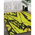 thumbnail image 2 of Ahgly Company Indoor Rectangle Patterned Yellow Abstract Area Rugs, 5' x 8', 2 of 6