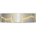 thumbnail image 3 of Stainless Steel Brushed Yellow Ip-Plated 6mm Grooved Band (Size 8.5) Made In China sr57-8.5, 3 of 5