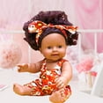 thumbnail image 3 of Muñeca Bebé Que Puede con Atuendos Jugar Muñeca Africana naranja Sunnimix Muñeca Niña Negra, 3 of 8