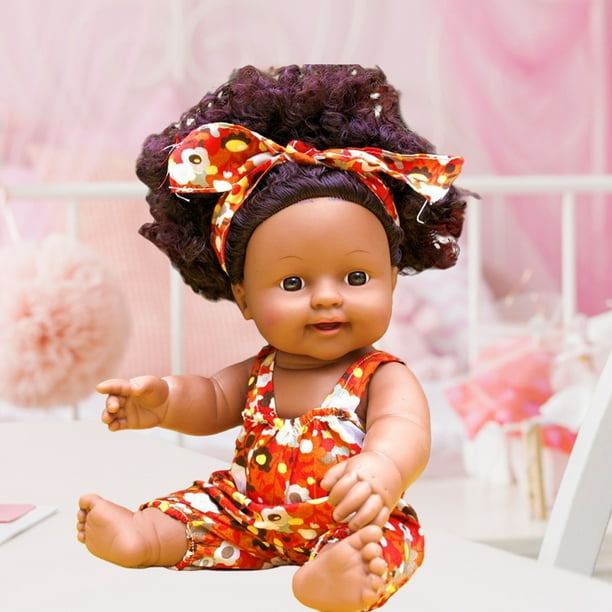 Baby doll with curly cheap hair
