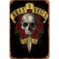 thumbnail image 1 of Chapa Guns N Roses Metal Pintura Hierro Rectangular Barra Pared 30x40cm, 1 of 9