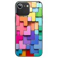 thumbnail image 1 of Funda de vidrio a prueba de golpes con diseño de ladrillos de juguete coloridos para iPhone 6s/6, 1 of 5