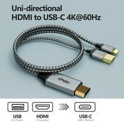 Fairikabe HDMI to USB C Adapter Cable 4K60Hz 6.6FT, Compatible with Xreal Air, Nreal Air, Steam Deck Dock, PS5, Xbox, Portable Monitor