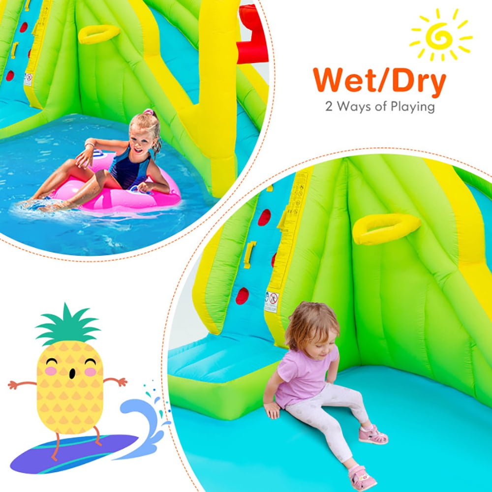 Aimee Lii Inflatable Splash Jump Slide Water Bounce without Blower, Kids Bounce House, Playhouse for Kids Outdoor