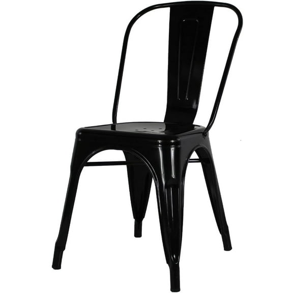 Tolix Armless Chair Black (Powder Coated) - Replica