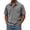 Gray, variant on Yifymode Men's Denim Short Sleeve Polo Shirt, Loose Fit Button-Down Collar Classic Casual Top Blue L