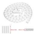 thumbnail image 1 of Organizador de cables en espiral flexible, protector de cables, almacenamiento de cables, color blanco, 1,5 m x 28 mm, 1 of 1