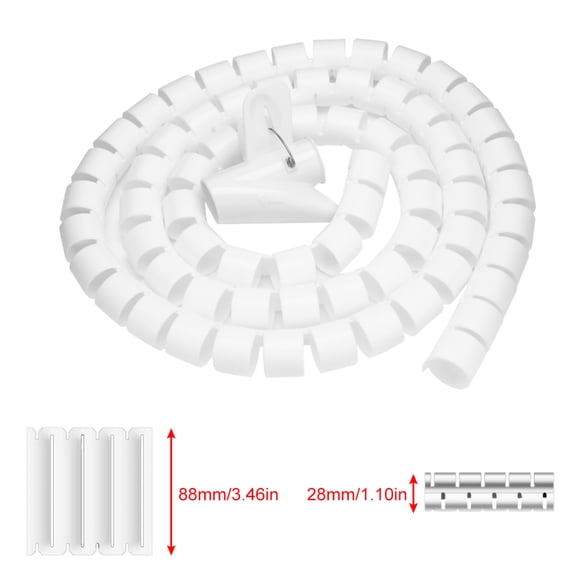 Organizador de cables, tubo espiral flexible, protector de cable, tubo de envoltura en espiral construido para profesionales