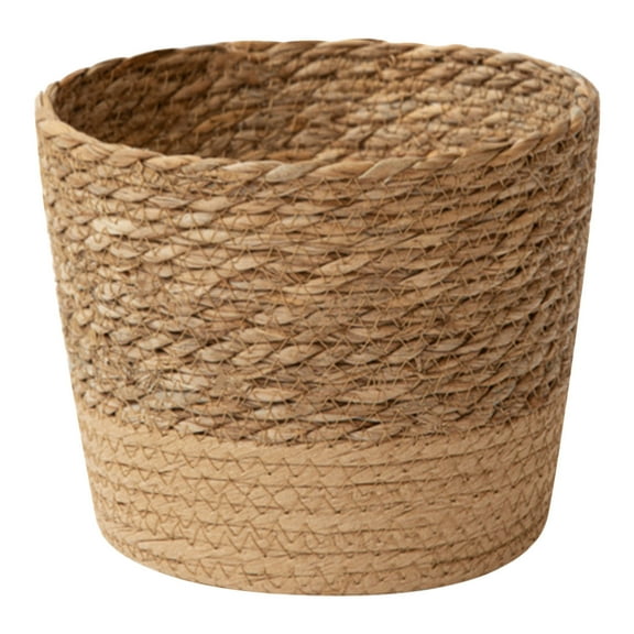 Isvgxsz Seagrass Basket Planters, Flower Pots Cover Storage Basket Plant Containers Hand Woven Basket Planter with Plastic Liners Straw Flower Pot for Indoor Outdoor Plant