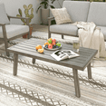 thumbnail image 4 of HAPPATIO 4-Piece Patio Furniture Set - Outdoor Aluminum Patio Conversation Set Includes 1 Loveseat, 2 Swivel Chairs, and 1 Coffee Table, Perfect for Porch, Deck, Garden, (Grey), 4 of 7