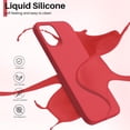 thumbnail image 2 of Tasnim Compatible with iPhone 12 Case 6.1 and iPhone 12 Cover, Slim Liquid Silicone 3 Layers Full Covered Soft Gel Rubber Case Cover 6.1 inch - Red, 2 of 5