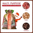 thumbnail image 7 of Fuzoiu Cobra Snake Print Christmas Gift Bag,Burlap Gift Bag with Drawstring Closure & Hang Tag,Perfect for Holidays, Birthdays, and Special Occasions-Medium, 7 of 7