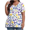 thumbnail image 1 of Camisas de Manga Larga para las Mujeres Cuello Redondo Impreso de Ajuste Suelto, Top de Moda de Verano Sexy para el Uso Diario, 1 of 6